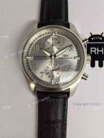 Replica Swiss IWC Schaffhausen Watch SS Black Leather
